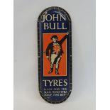 A John Bull Tyres pictorial tin finger plate in very good condition, 3 1/4 x 7 1/2".