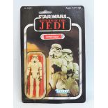 Star Wars - Original carded Kenner Return of the Jedi Stormtrooper figure, 77 back, bubble