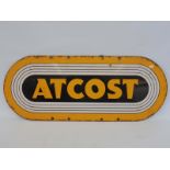 An Atcost enamel sign, 30 x 12".