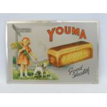 A Youma bread 'good health' pictorial tin advertising sign, 11 x 7 1/2".