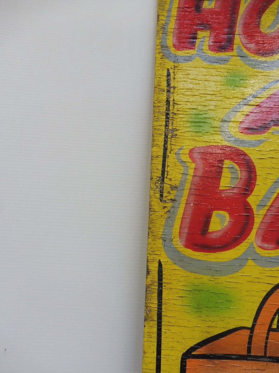 An original fairground painted panel 'Hook-a-bag prize every time', 15 x 45". - Image 3 of 5