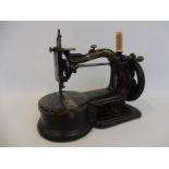 A rare E.S.Berg of Exeter sewing machine, bearing disc for B.I.Watts of Plymouth.