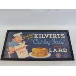 A framed and glazed Kilverts' Curly Tail pure Lard pictorial advertisement, printed by E.S & A.