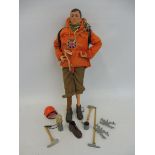 Original Action Man - a 1960s painted head figure wearing a mountaineer's outfit, for polar