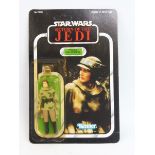 Star Wars - Original carded Kenner Return of the Jedi Princess Leia figure, Combat Poncho, 79