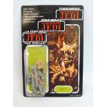 Star Wars - Original carded Return of the Jedi Teebo tri-logo figure, bubble dinks, minor scuffs