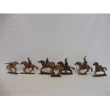 A quantity of original fairground handmade Folf Art native Americans on horseback from a shooting