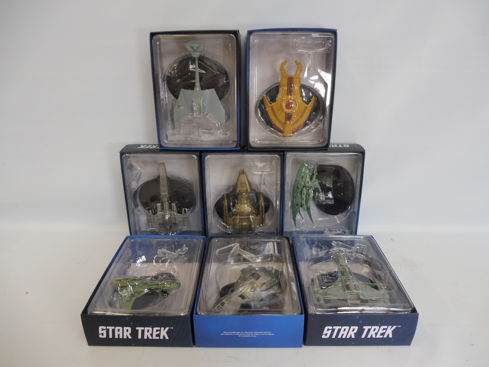 Star Trek - eight boxed 2014 issued die-cast ships.