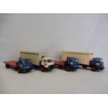 A group of Britiains lorries and transporters, playworn.