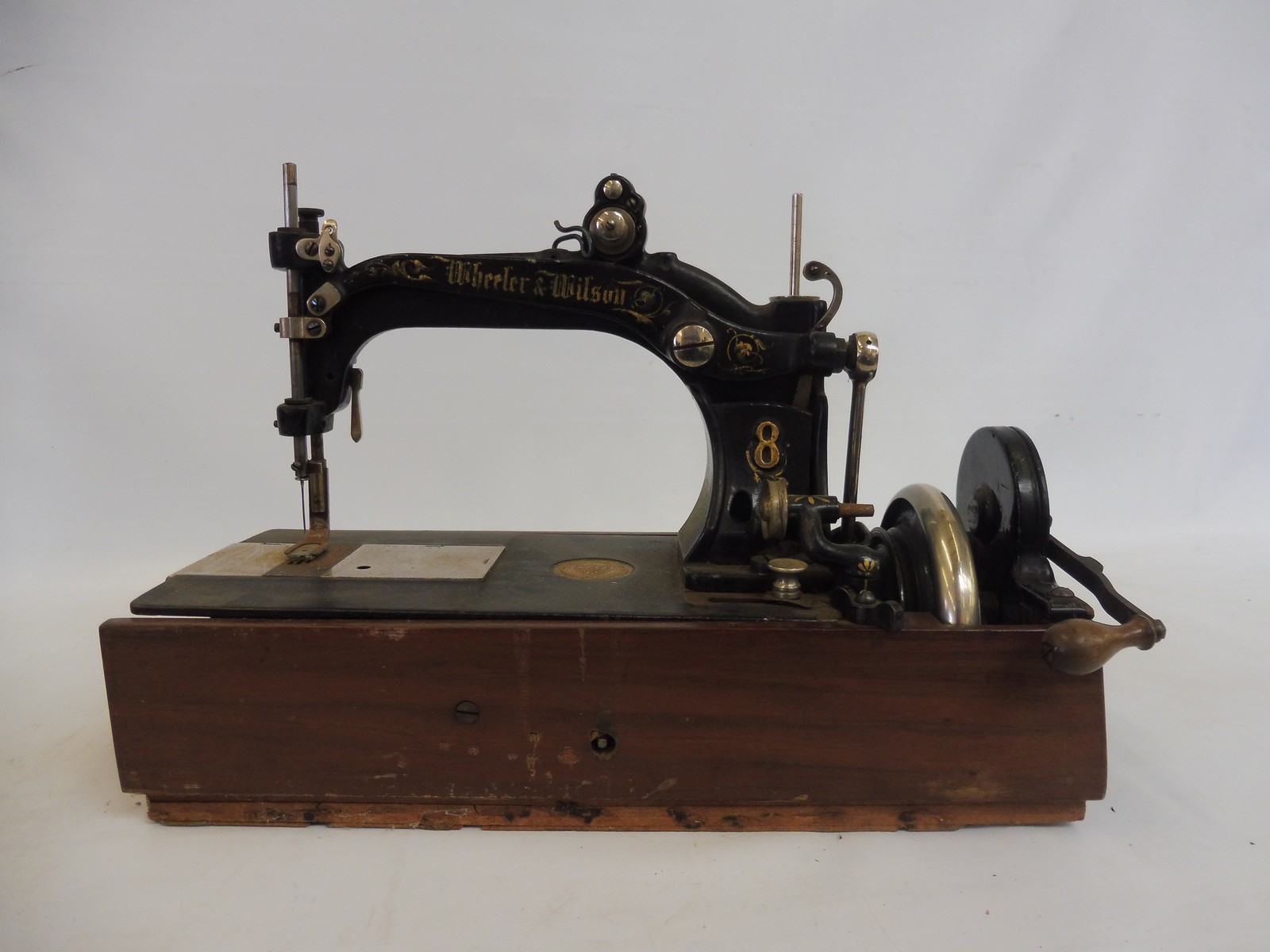 A Wheeler & Wilson of Bridgeport Conn. USA, no.8 sewing machine, in case. - Image 2 of 9