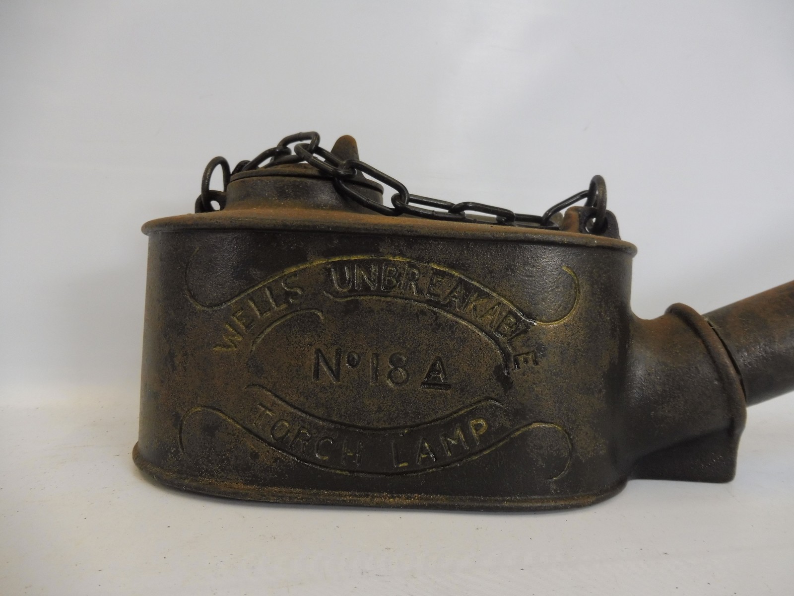 A large Wells Unbreakable Torch Lamp, no. 18A. - Image 3 of 5