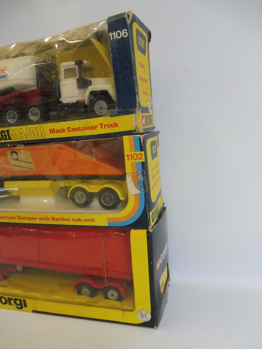 Three 1970s Corgi Major transporters to include the Fruhauf, 1109 Mercedes etc. - Image 2 of 4