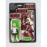 Star Wars - Original carded Return of the Jedi The Bike Scout tri-logo figure, bubble very good,