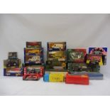 A box of various boxed die-cast vehicles to include Britains, Corgi, Solido etc.