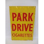 A Park Drive Cigarettes rectangular tin advertising sign, 24 x 36".