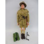 Original Action Man - a 1960s painted head figure, Australian jungle fighter outfit and