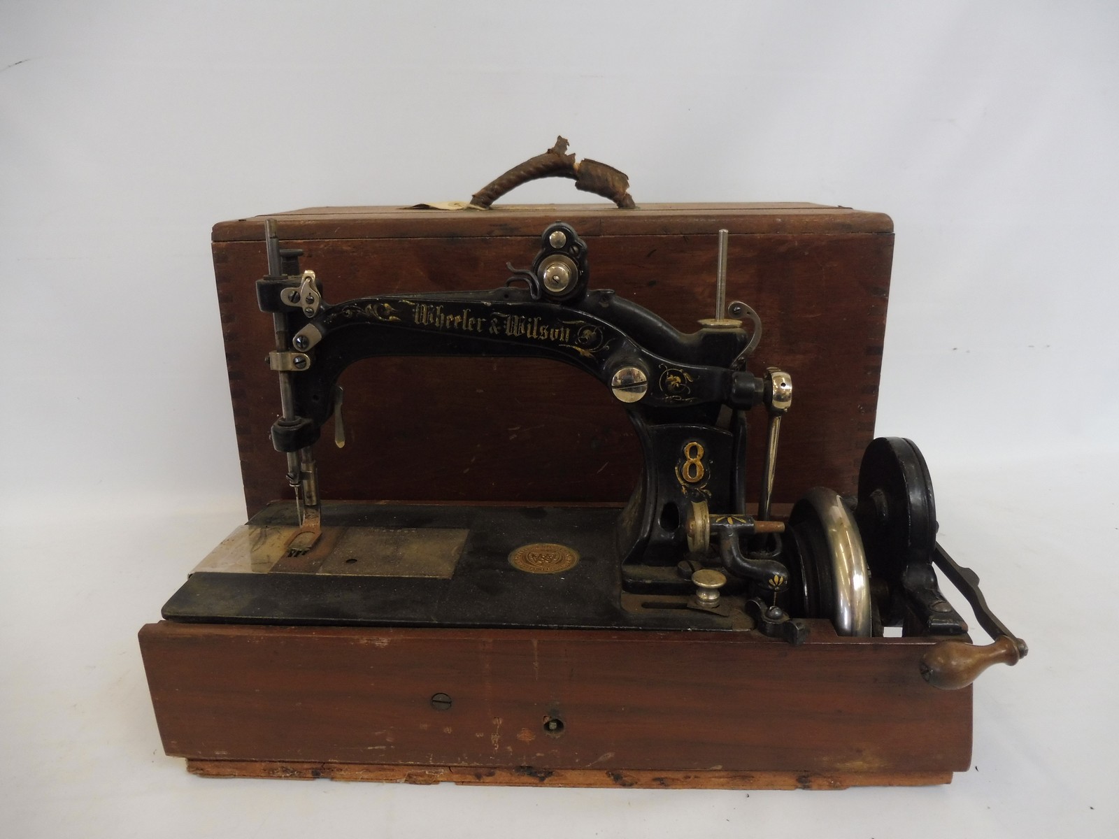 A Wheeler & Wilson of Bridgeport Conn. USA, no.8 sewing machine, in case.