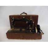 A Wheeler & Wilson of Bridgeport Conn. USA, no.8 sewing machine, in case.