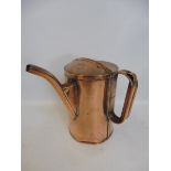 A Kayes Patent polished copper side pouring spout oiler.