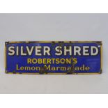 A Robertson's Silver Shred Lemon Marmalade rectangular enamel sign, 30 x 10 1/2".