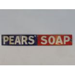 A Pears' Soap enamel strip sign with some restoration, 18 1/2 x 2 3/4".