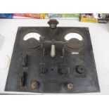 An original fairground industrial panel used to power the speed on a large fairground ride, a