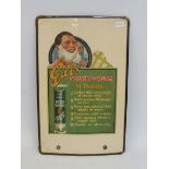 A Gibbs Shaving Cream pictorial celluloid advertisement, 7 3/4 x 12".