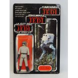 Star Wars - Original carded Return of the Jedi AT-ST Driver tri-logo figure, bubble dink and a small