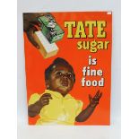 A Tate Sugar is fine food pictorial tin advertising sign, in good condition, 15 x 20".