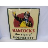 A Hancock's brewery pictorial enamel sign, slightly trimmed, 36 x 40".