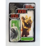 Star Wars - Original carded Return of the Jedi C3PO tri-logo figure, made in Hong Kong, dinks to