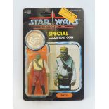 Star Wars - Original carded Power of the Force Barada figure, unpunched card with price top right,