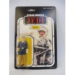 Star Wars - Original carded Kenner Return of the Jedi Han Solo figure, Hoth outfit, 65 back,