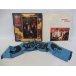Duran Duran - two LPs signed to front, plus an original tour scarf.