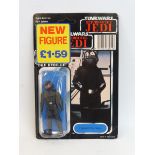 Star Wars - Original carded Return of the Jedi Imperial Gunner tri-logo figure, bubble has crushing,