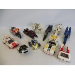 A quantity of original G1 die-cast Made in Japan Transformers.