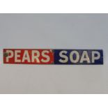A Pears' Soap enamel strip sign with some restoration, 18 1/2 x 2 3/4".