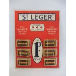 A St Leger razor blades 1D display card, 7 x 9".