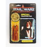 Star Wars - Original carded Power of the Force Obi-Wan Ben Kenobi figure, bubble slight yellowing,