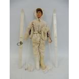 Original Action Man - a 1970s flock haired figure, wearing Royal Marine Mountain and Arctic uniform,