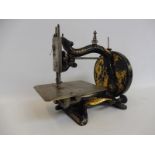 A rare O. Robinson & Co of Kettering 'The Family Treasure' sewing machine.