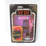 Star Wars - Original carded Kenner Return of the Jedi Power Droid figure, 77 back, yellowed