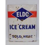 An Eldo Ice Cream Sold Here rectangular sign, 18 x 12".