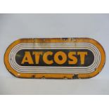 An Atcost enamel sign, 30 x 12".