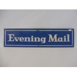 An Evening Mail rectangular enamel sign, 19 x 5".