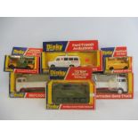A quantity Dinky circa 1970s boxed models to include the Ford Transit ambulance and stretcher, the