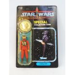 Star Wars - Original carded Power of the Force B-Wing Pilot figure, some creasing and wave to the