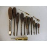 A selection of early screwdrivers etc.