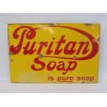 A Puritan Soap rectangular enamel sign by Patent Enamel, 36 x 24".