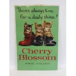 A Cherry Blossom Shoe Polish pictorial tin advertising sign, 17 3/4 x 26 3/4".